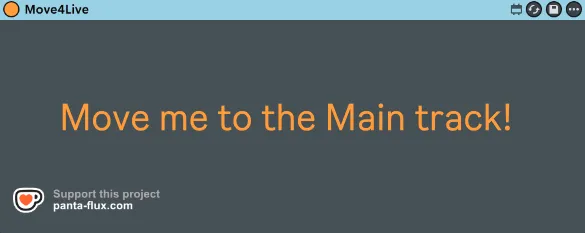 Move4Live on a non-Main track: warning “Move me to the Main track!”