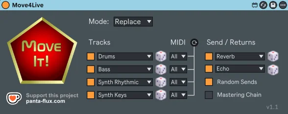 Move4Live – Session Starter for Ableton Live